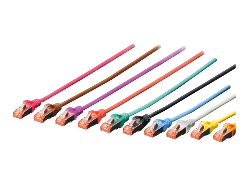 DIGITUS Patchkabel Cat6 S/FTP 2xRJ45 5.0m schw Hebelschutz Polybeutel