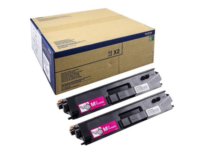 Brother Toner TN-900MTWIN Magenta Doppelpack (12000 Seiten)