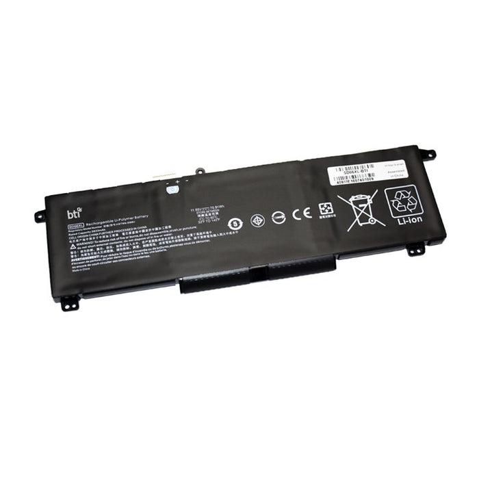 BTI 71Wh 6 cell HSTNN-DB9U compatible battery for HP - COMPAQ OMEN 15Z-EN100 OMEN 15Z-EN000 OMEN 15T-EK100 OMEN 15T-EK000 OMEN 15-EN1N1XXX