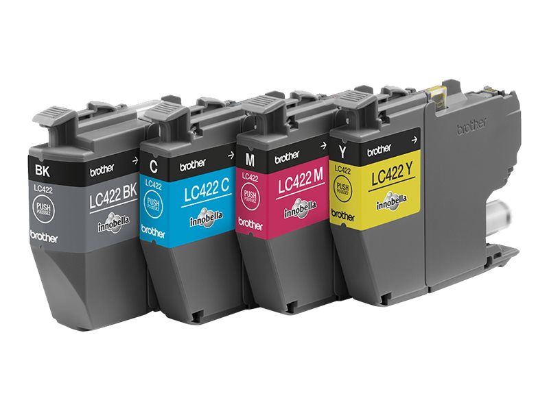 Brother LC422 Value Pack - 4-pack - black, cyan, magenta, yellow - original - ink cartridge - for Brother MFC-J5340DW, MFC-J5345DW, MFC-J5740DW, MFC-J