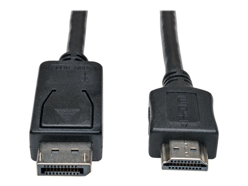 Eaton Tripp Lite Series DisplayPort to HDMI Adapter Cable (M/M), 3 ft. (0.9 m) - Adapter cable - DisplayPort male to HDMI male - 91 cm - black