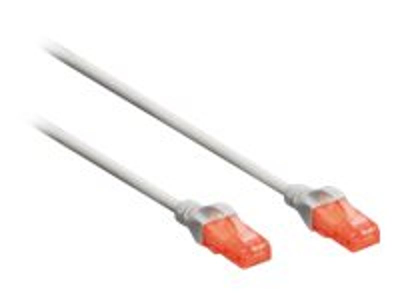 DIGITUS Patchkabel Cat6 U/UTP 2xRJ45 20.0m grau Hebelschutz