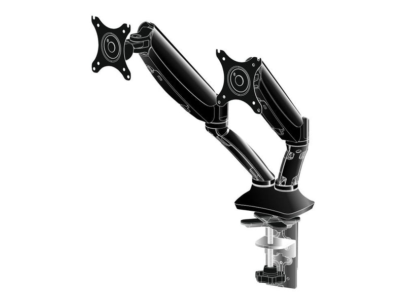 DUAL GAS SPRING ARMCLAMP
