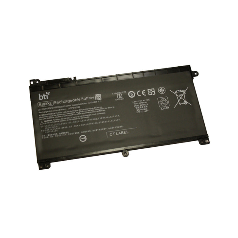 BTI 41.7 3 cell TPN-W118 compatible battery for HP - COMPAQ 114-CB171WM PAVILION X360 CONVERTIBLE 13-U182TU PAVILION X360 CONVERTIBLE 13-U181TU