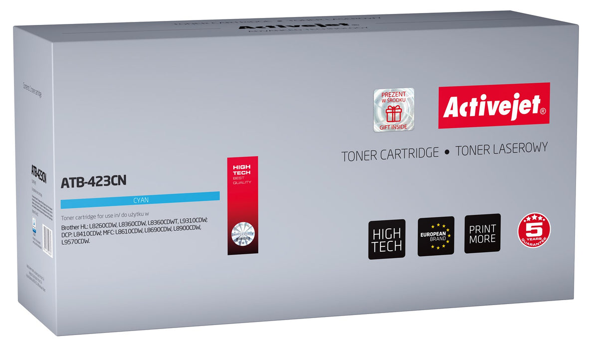 Activejet ATB-423CN toner (replacement for Brother TN-423C; Supreme; 4000 pages; cyan)