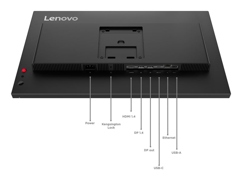 Lenovo ThinkVision T24D-40 computer monitor 23.8" 1920 x 1080 pixels Full HD LCD Black