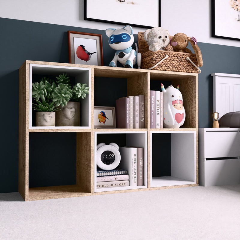 Topeshop MALAX 2X3 SONOMA Wohnzimmer-Bücherregal