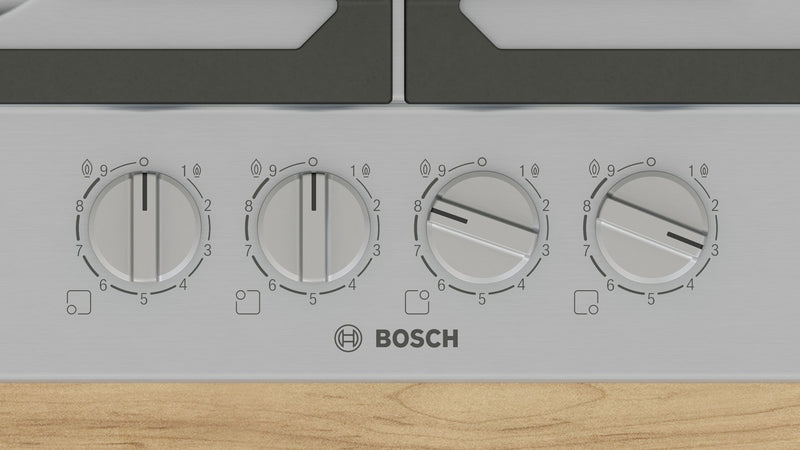 Bosch Serie 6 PCH6A5I90 hob Stainless steel Built-in 60 cm Gas 4 zone(s)