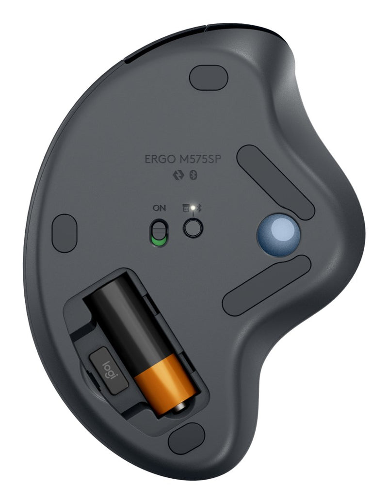 Logitech ERGO M575S Wireless Trackball - Graphite + Blue Ball