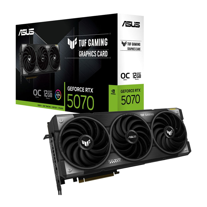 ASUS TUF Gaming GeForce RTX 5070 12GB - OC Edition - graphics card - GeForce RTX 5070 - 12 GB GDDR7 - PCI Express 5.0 - 2 x HDMI, 3 x DisplayPort