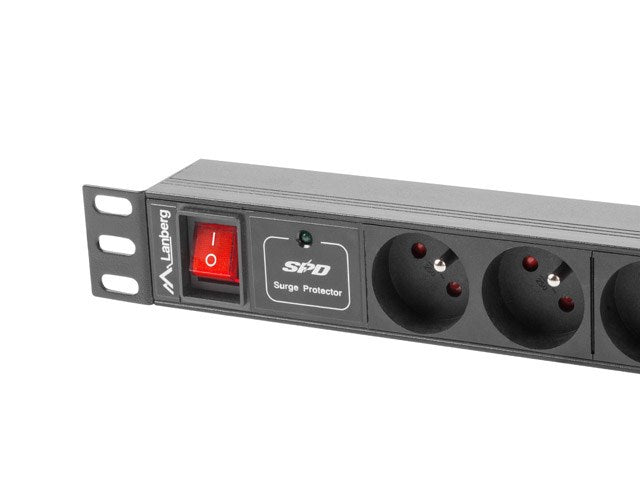 Lanberg Power strip Rack PDU (1u,10a,8x 230v,2m) pdu-04e04i-0200-iec-bk