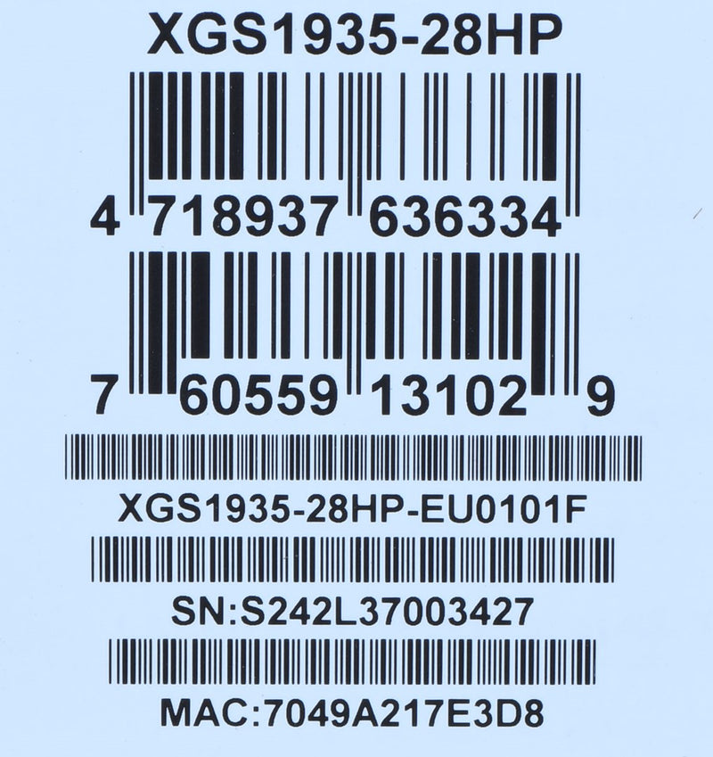 Zyxel XGS1935-28HP Managed L2+/L3 Gigabit Ethernet (10/100/1000)