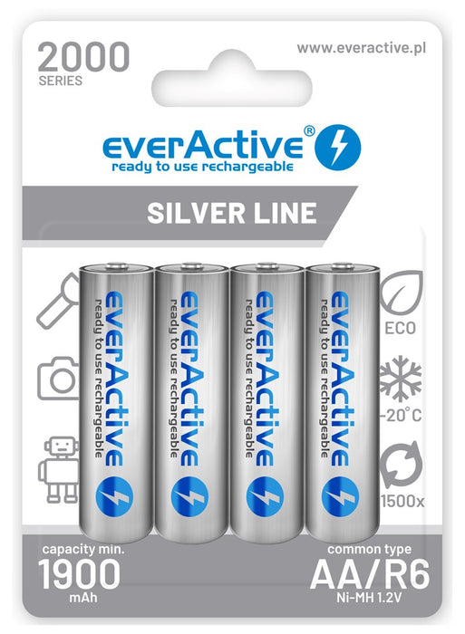 Rechargeable batteries everActive Ni-MH R6 AA 2000 mAh Silver Line - 2 pieces