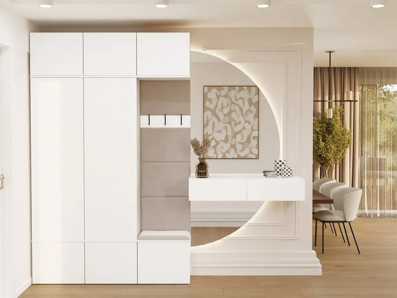 HAGA III 2SZ1W Wardrobe, White