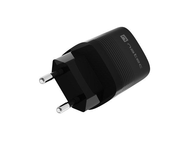NATEC RIBERA GAN CHARGER 1X USB-A + 1X USB-C 30W BLACK