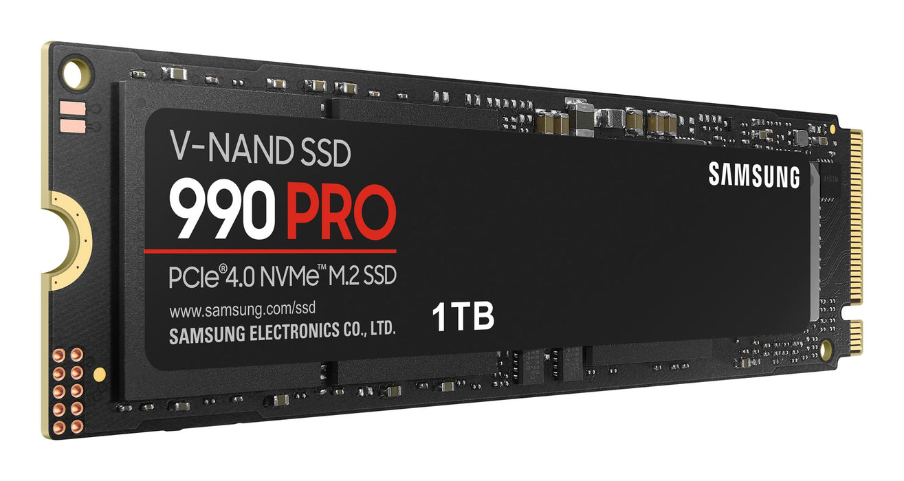 Samsung 990 PRO MZ-V9P1T0BW - SSD - encrypted - 1 TB - internal - M.2 2280 - PCIe 4.0 x4 (NVMe) - 256-bit AES - TCG Opal Encryption 2.0