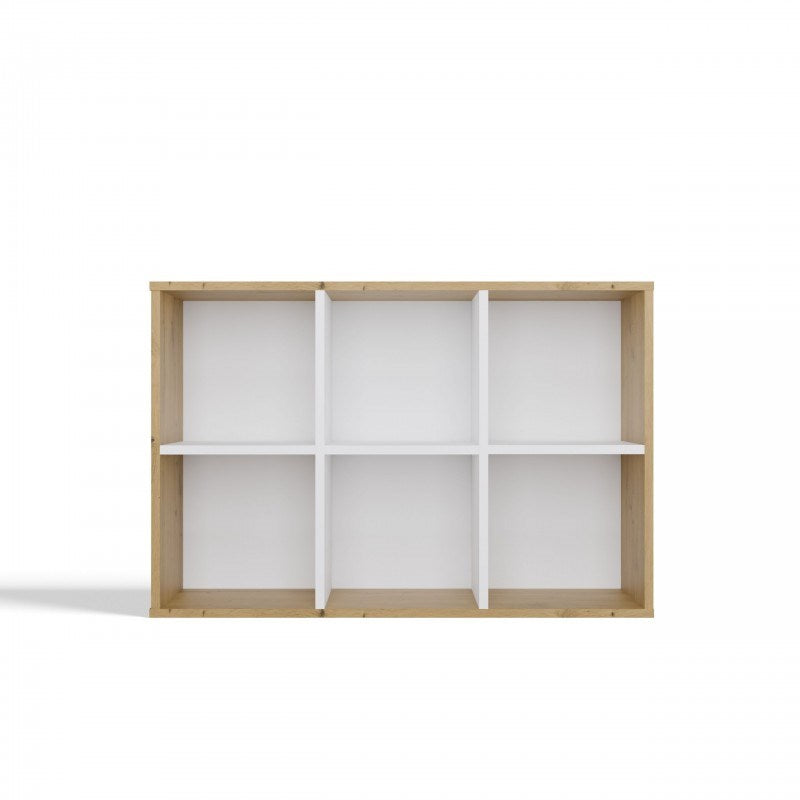 MALAX MINI 2X3 ARTISAN/WHITE BOOKCASE