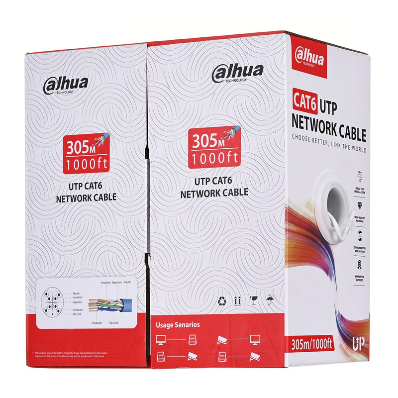 Dahua Technology PFM920I-6UN-C-V2 networking cable White 305 m Cat6 U/UTP (UTP)