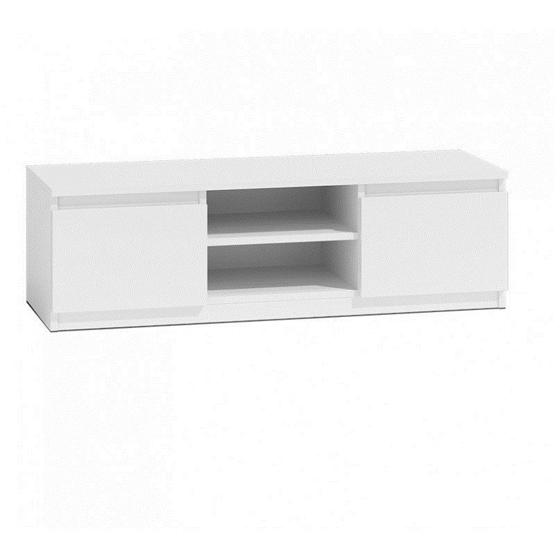 Topeshop RTV120 BIEL Meuble TV/meuble de divertissement 2 étagères