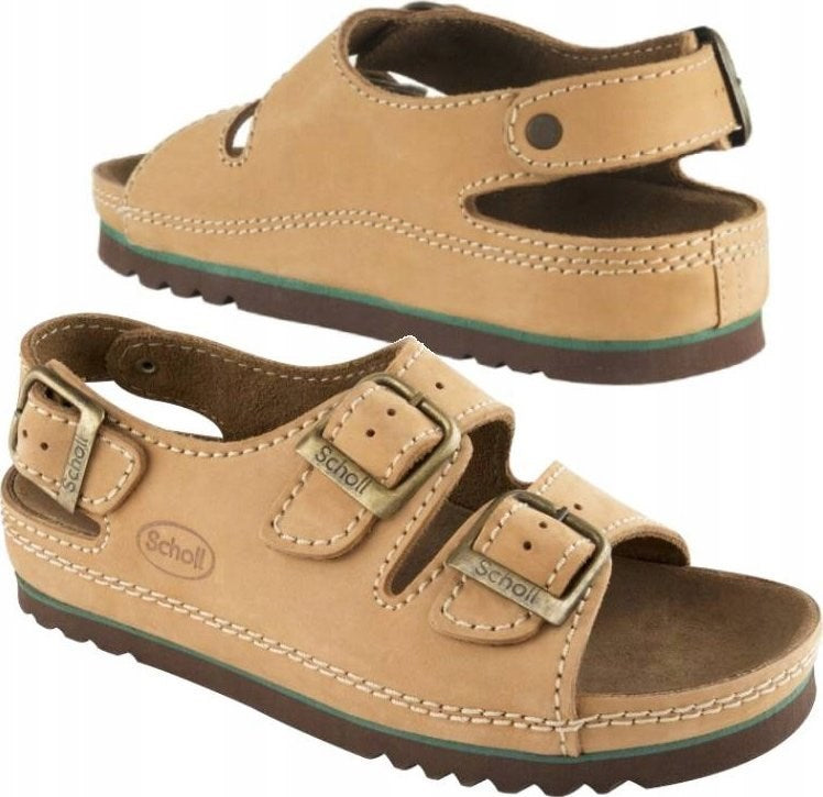 Comfortable Scholl AIR BAG BACK STRAP BRONZE sandals 39