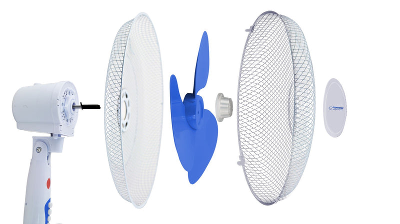Esperanza EHF001WB, 16 '' standing fan, White/Blue