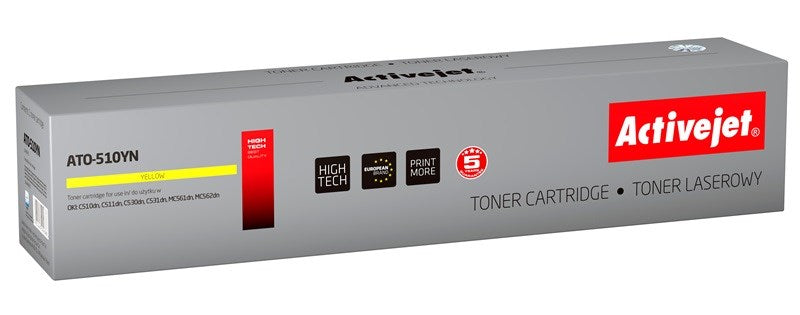 Activejet ATO-510YN Toner für OKI Drucker; Ersatz für OKI 44469723; Supreme; 5000 Seiten; Gelb