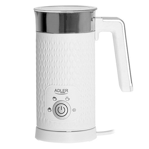 Adler AD 4494 Milchaufschäumer/Milchwärmer Automatik Metallic, Weiß