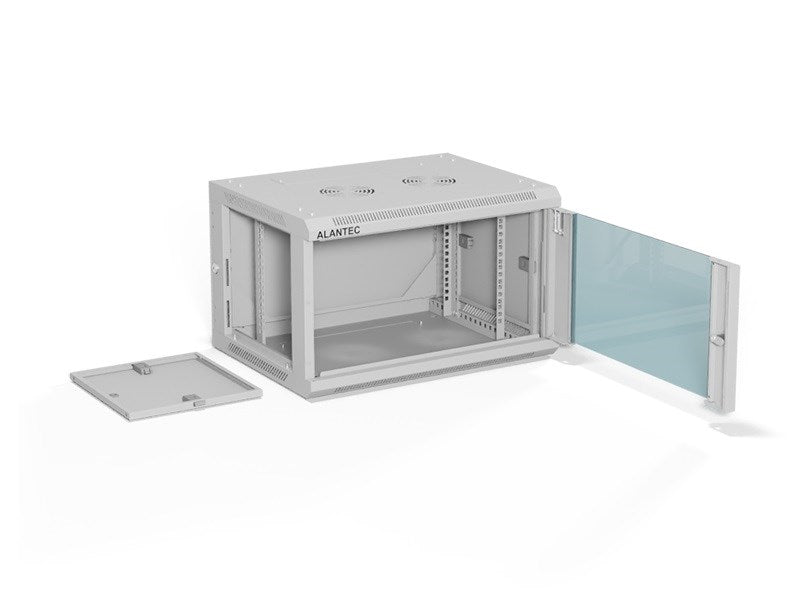 ALANTEC Racking cabinet 19" 6U 600x450, Grey FLAT PACK