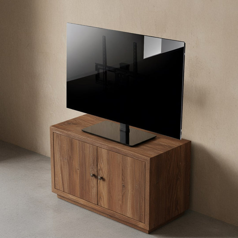 Maclean MC-450 Universal TV Stand for TV Cabinet max. 40kg, max. VESA 400x400 32-65" Tempered Glass Base 3-Level Height Adjustment