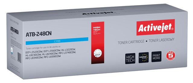 Activejet ATB-248CN Toner (ersetzt Brother TN248C; Supreme; 1000 Seiten; cyan)