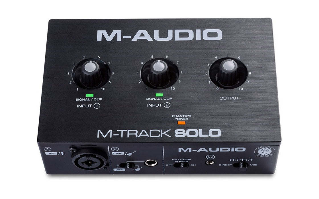 M-AUDIO M-Track Solo USB Audio interface Crystal preamplifier 16 bit 48 kHz Black