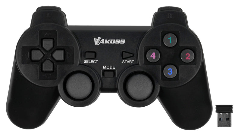 Vakoss GP-4705BK Gaming Controller Black RF Gamepad Analogue / Digital PC, Playstation 3