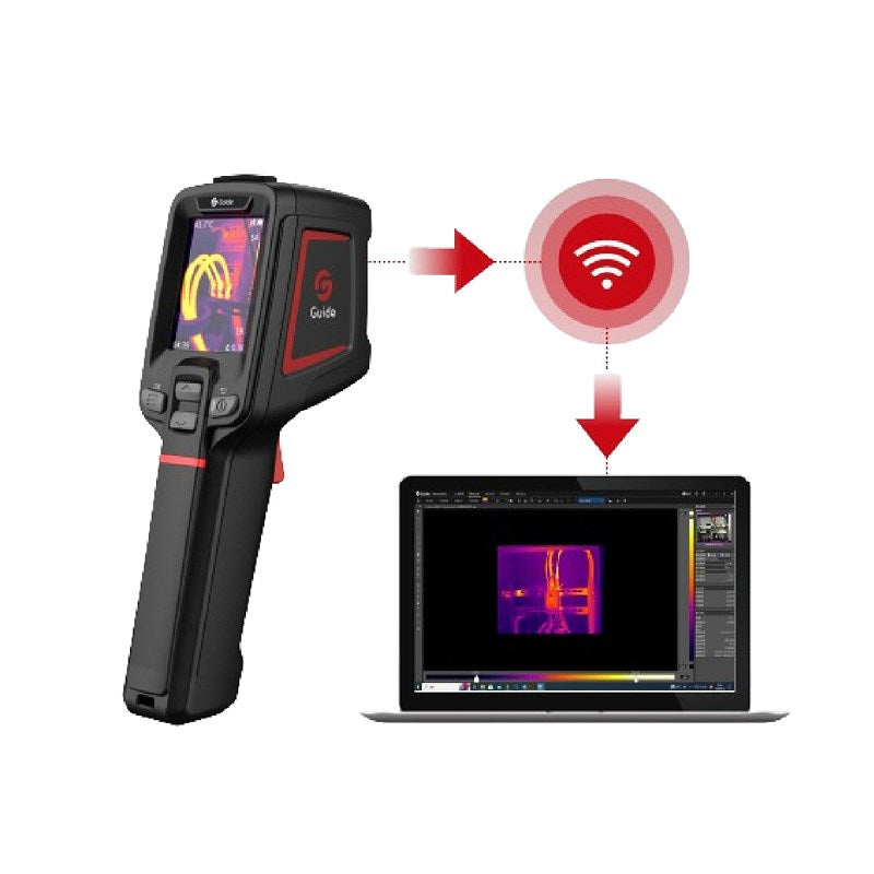 Guide Sensmart E1+ thermal imaging camera Vanadium Oxide Uncooled Focal Plane Arrays Black 120 x 90 pixels Built-in display LCD