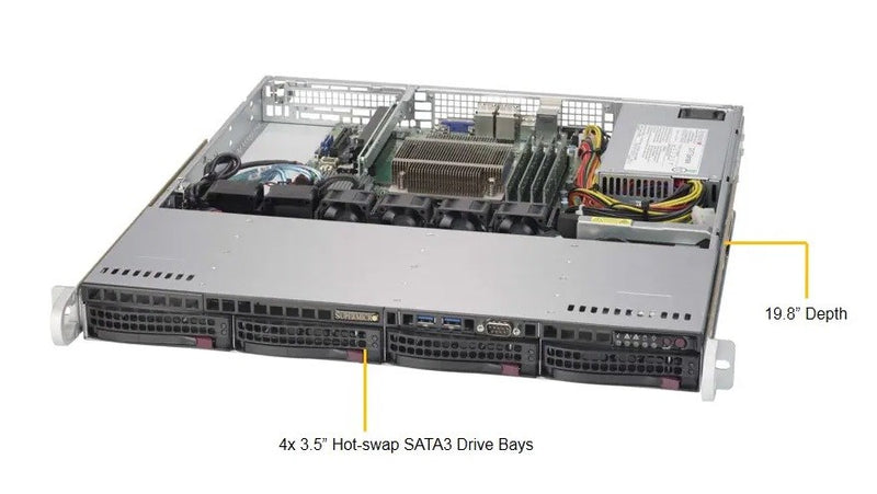 Actina 5901443345190 server 960 GB Rack (1U) Intel Xeon E E-2314 2.8 GHz 16 GB DDR4-SDRAM 350 W
