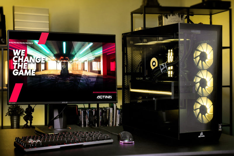 Actina 5901443413868 PC AMD Ryzen™ 7 7800X3D 32 GB DDR5-SDRAM 2 TB SSD NVIDIA GeForce RTX 5070 Ti Windows 11 Home Midi Tower Schwarz
