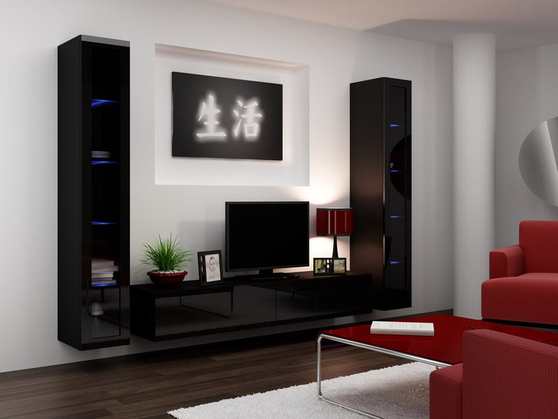 Cama TV Stand VIGO '180' 30/180/40 black/black gloss