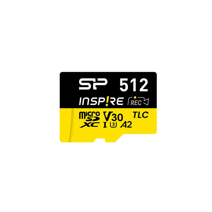 Memory card Silicon Power Inspire 512 GB MicroSDXC V30 UHS-I U3 A2 4K + adapter (SP512GBSTXLA2V1NSP)