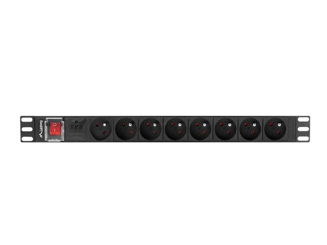 LANBERG POWER STRIP PDU RACK 19" (1U, 16A, 7X Shuko, 2m)