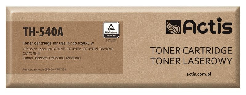 Actis TH-540A Toner (ersetzt HP 125A CB540A, Canon CRG-716B; Standard; 2400 Seiten; schwarz)