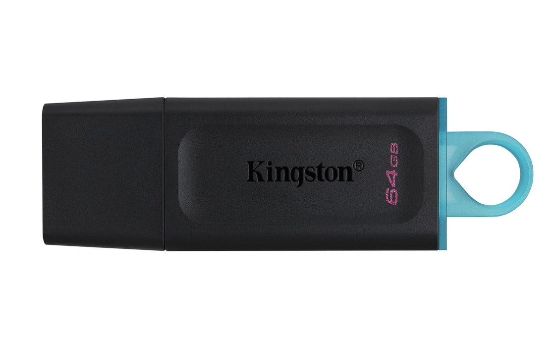 Kingston DataTraveler Exodia - USB flash drive - 64 GB - USB 3.2 Gen 1 - black with teal