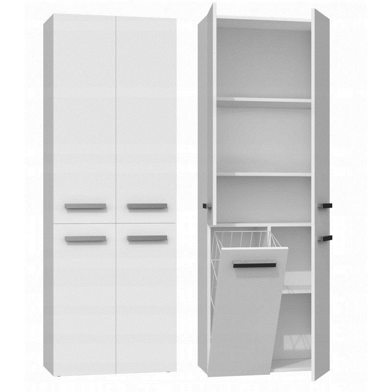Meuble de rangement pour salle de bain Topeshop NEL 1K DD BIEL Blanc