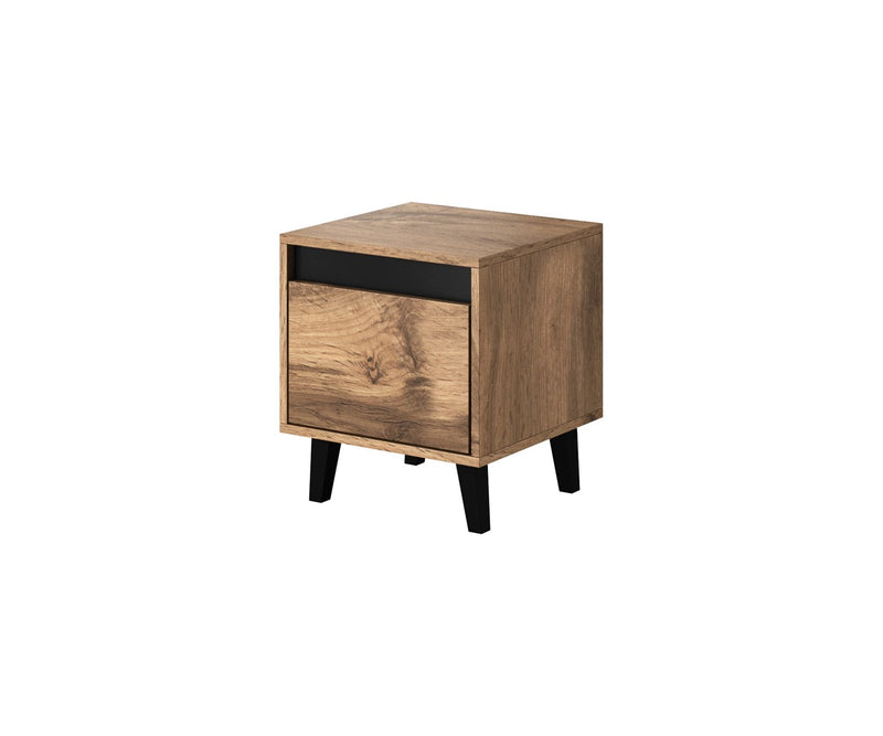 NORD bedside table 2 pcs. 40x38x45 cm oak wotan/anthracite