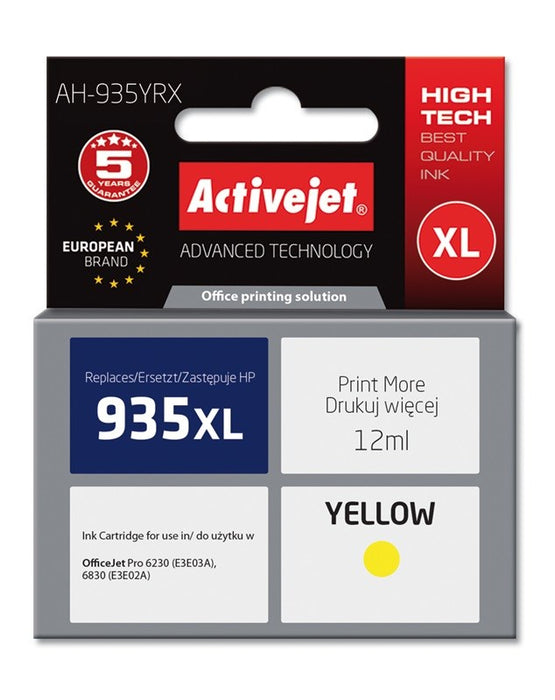 Activejet AH-935YRX ink for HP printer; HP 935XL C2P26AE replacement; Premium; 12 ml; yellow