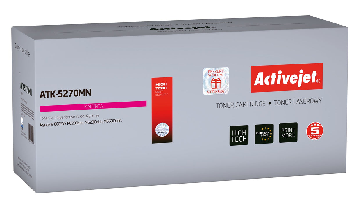 Activejet ATK-5270MN toner (replacement for Kyocera TK-5270M; Supreme; 6000 pages; magenta)