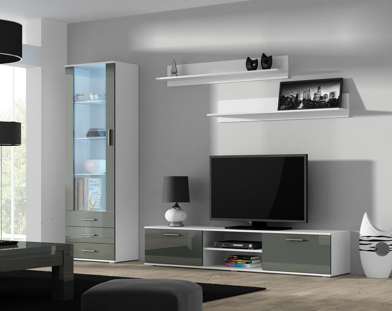 Cama TV stand SOHO 180 white/grey gloss