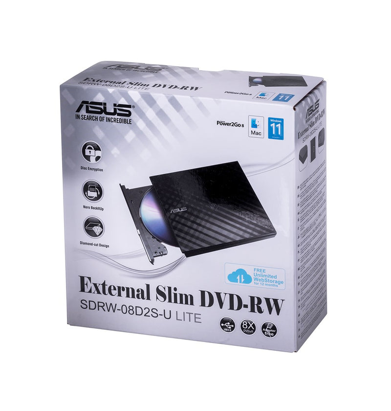 ASUS SDRW-08D2S-U Lite optisches Laufwerk DVD±RW Schwarz