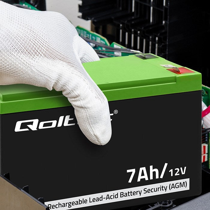 Qoltec 53076 AGM battery | 12V | 7Ah | Security