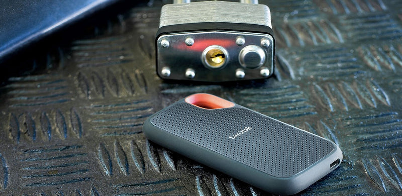 SanDisk Extreme Portable - SSD - verschlüsselt - 2 TB - extern (tragbar) - USB 3.2 Gen 2 - 256-Bit AES