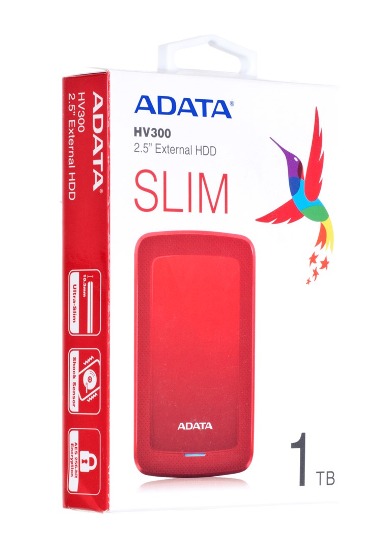 ADATA HV300 external hard drive 1000 GB Red