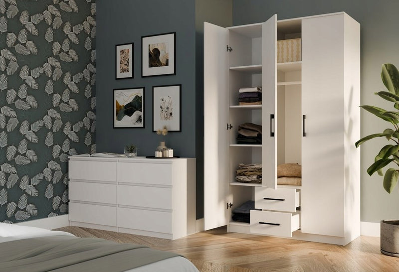 ROMANA wardrobe 120x205 White without mirror